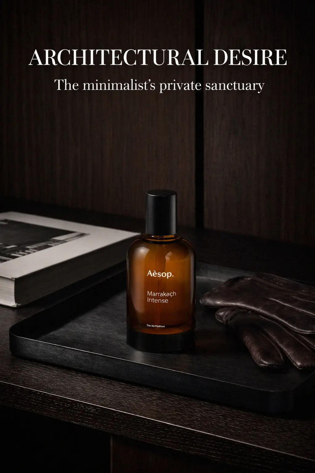 Editorial lifestyle shot of Aesop fragrance