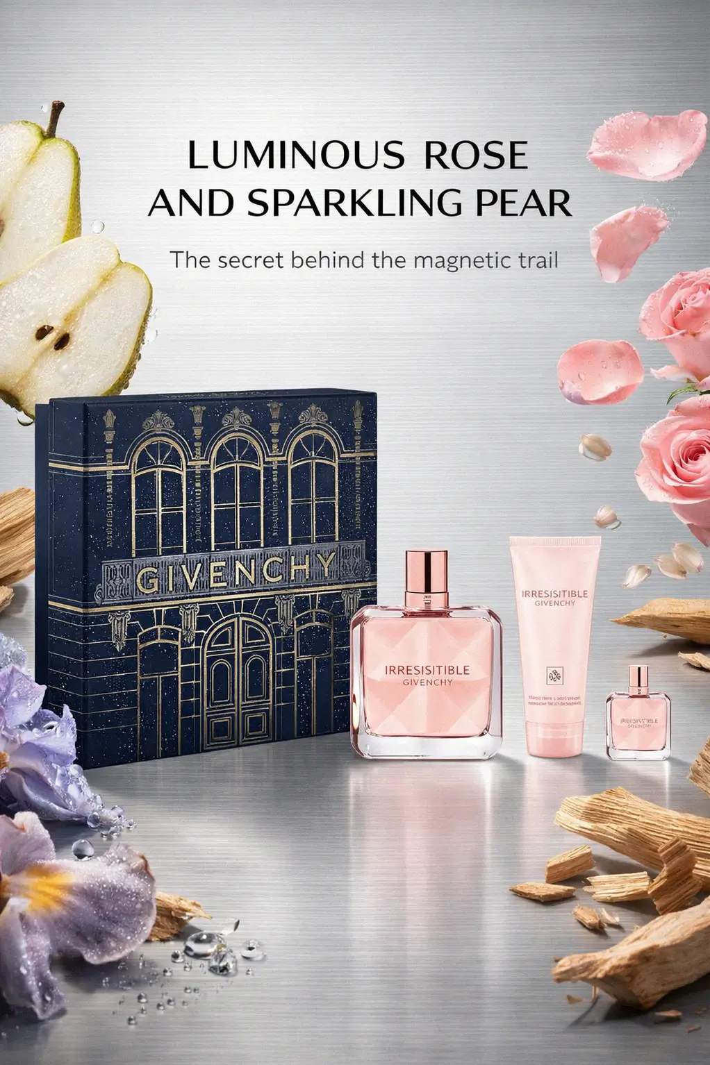 Givenchy Irresistible perfume bottle and lotion