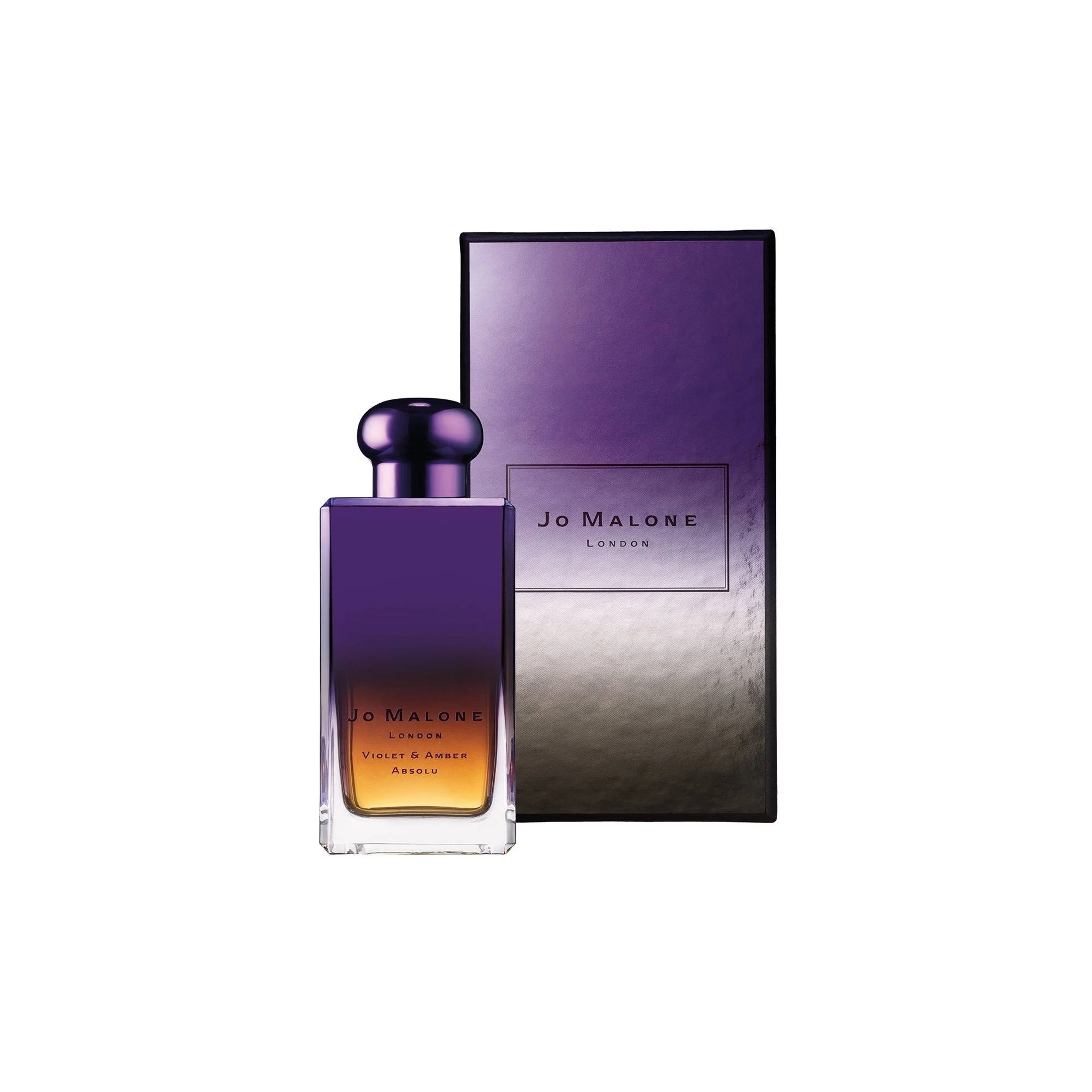 Jo Malone London Violet & Amber Absolu bottle on display