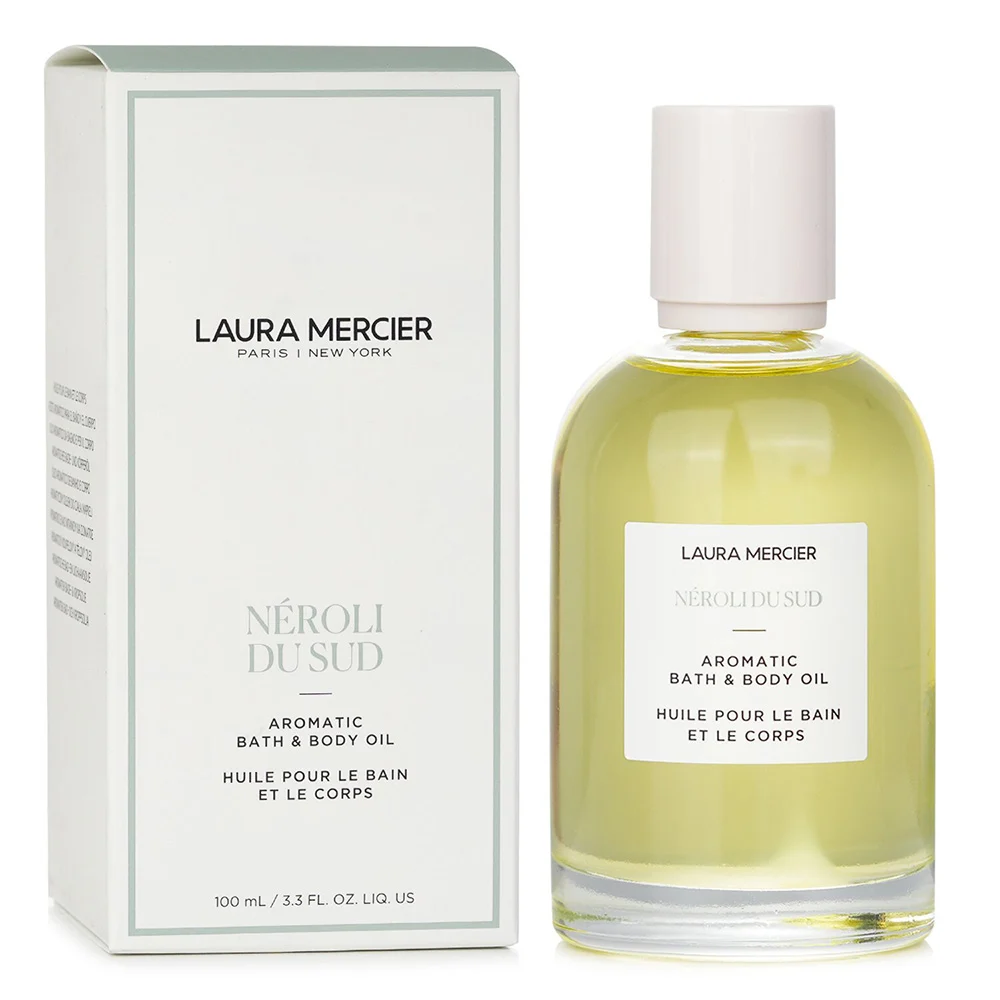 Laura Mercier Néroli du Sud Body Oil in an elegant glass bottle