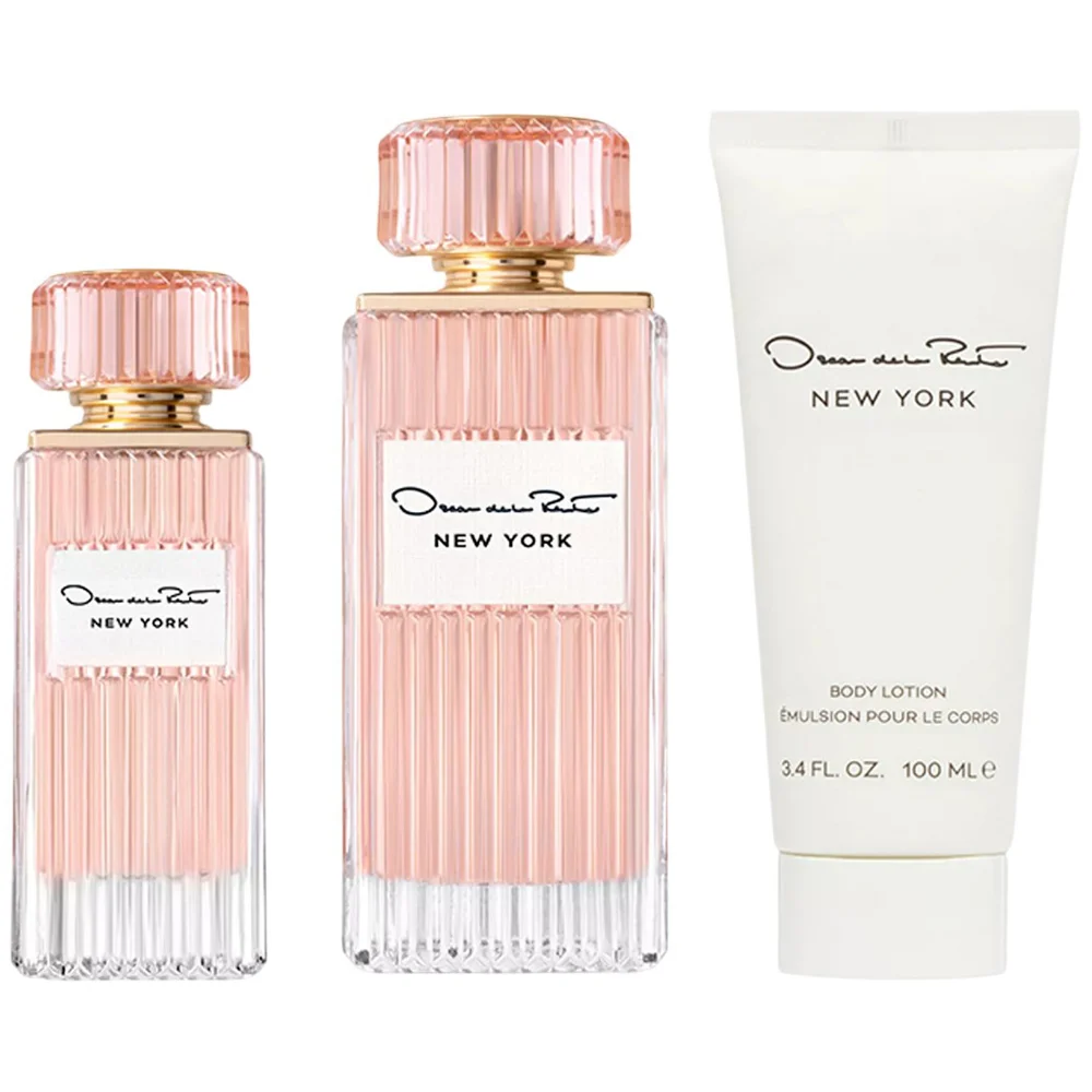 The Oscar de la Renta New York Gift Set displayed in its luxury presentation box