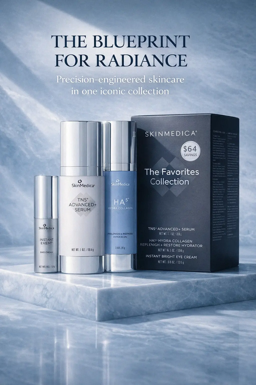 SkinMedica The Favorites Collection skincare bottles