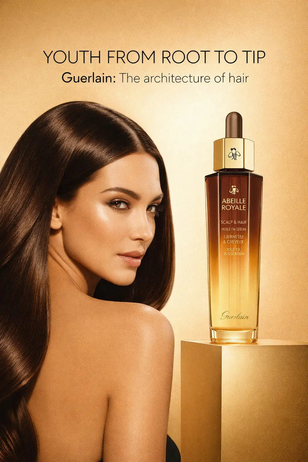 A refined hair ritual featuring Guerlain Abeille Royale
