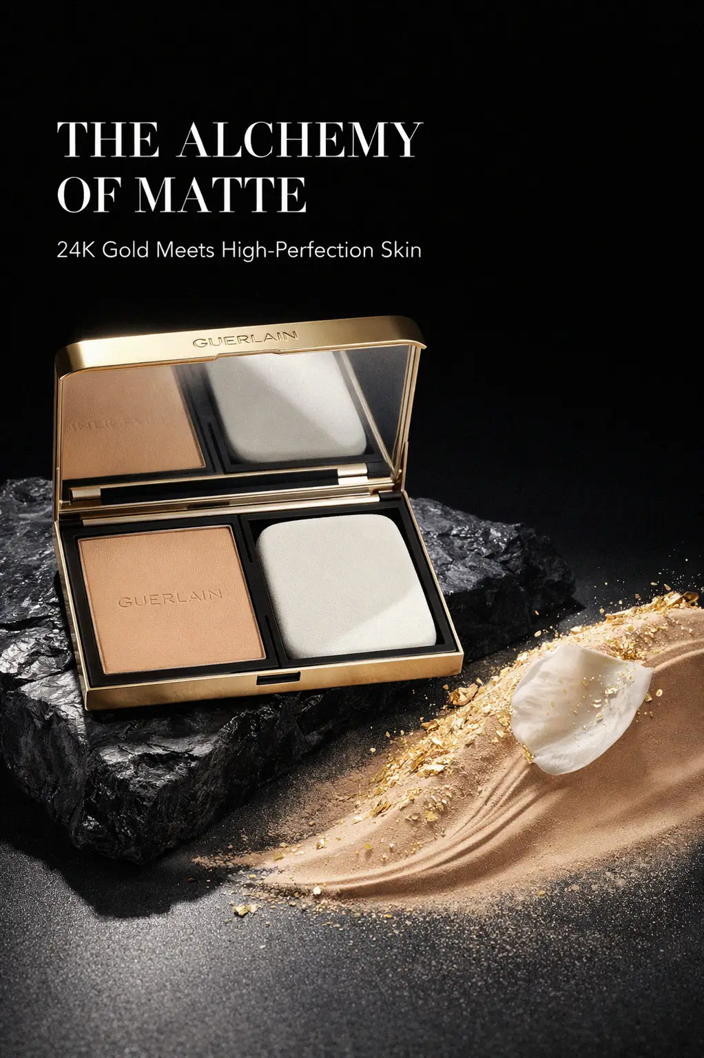 Luxury compact foundation finish