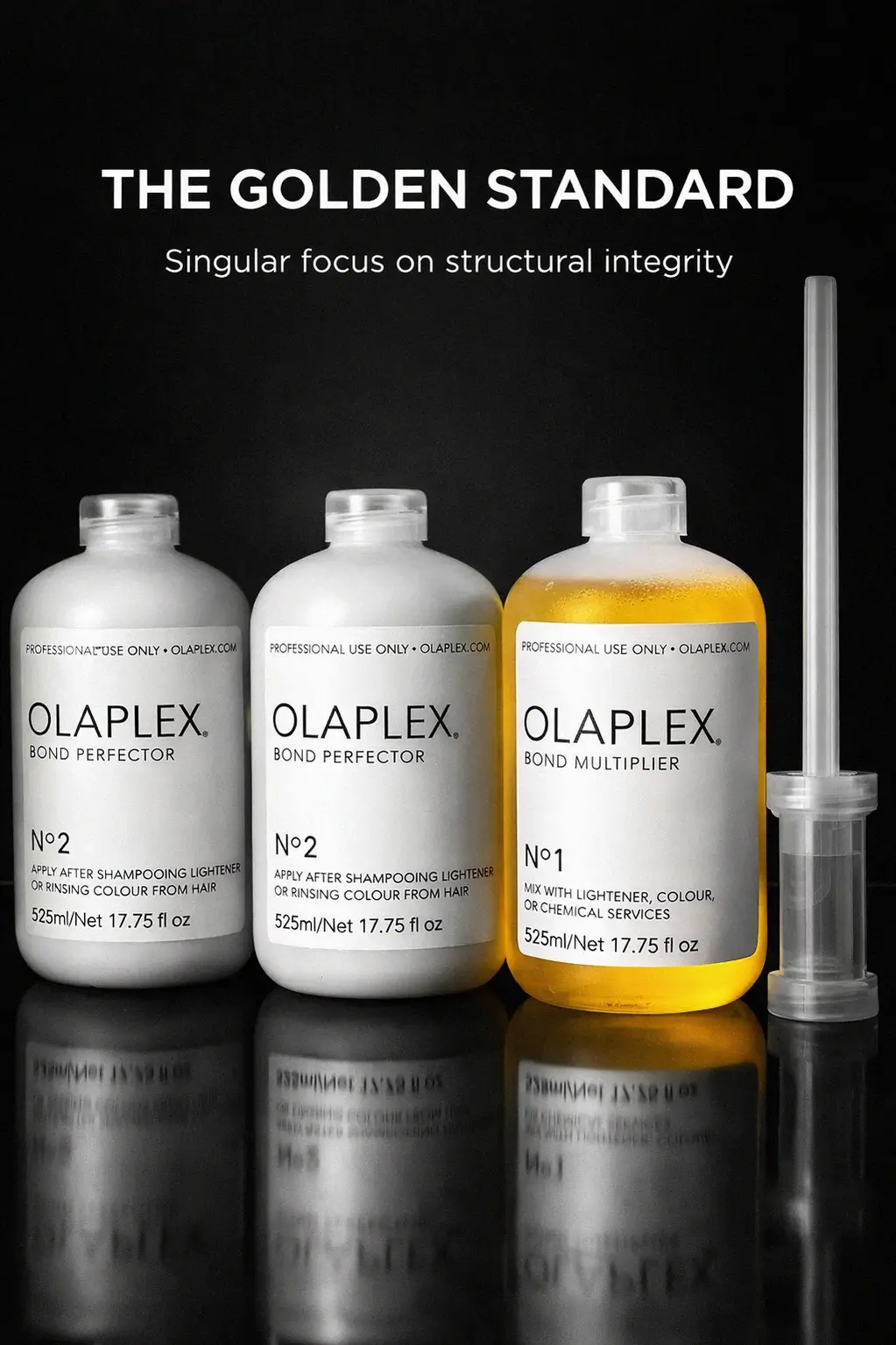 Professional hair care bottles for bond repair