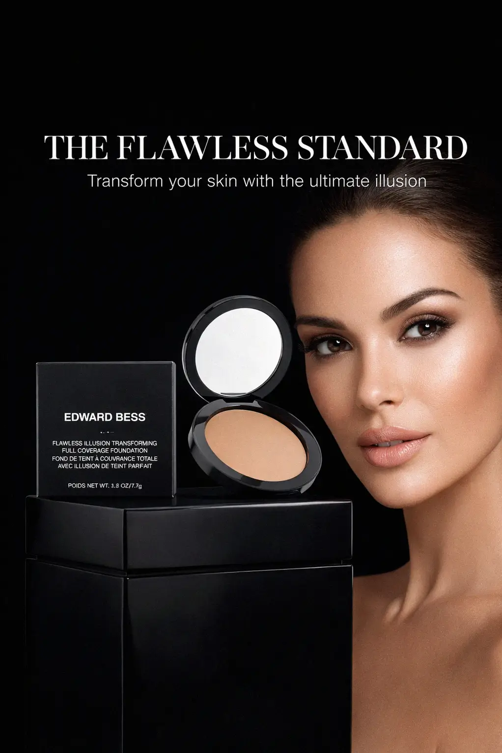 Polished finish compact