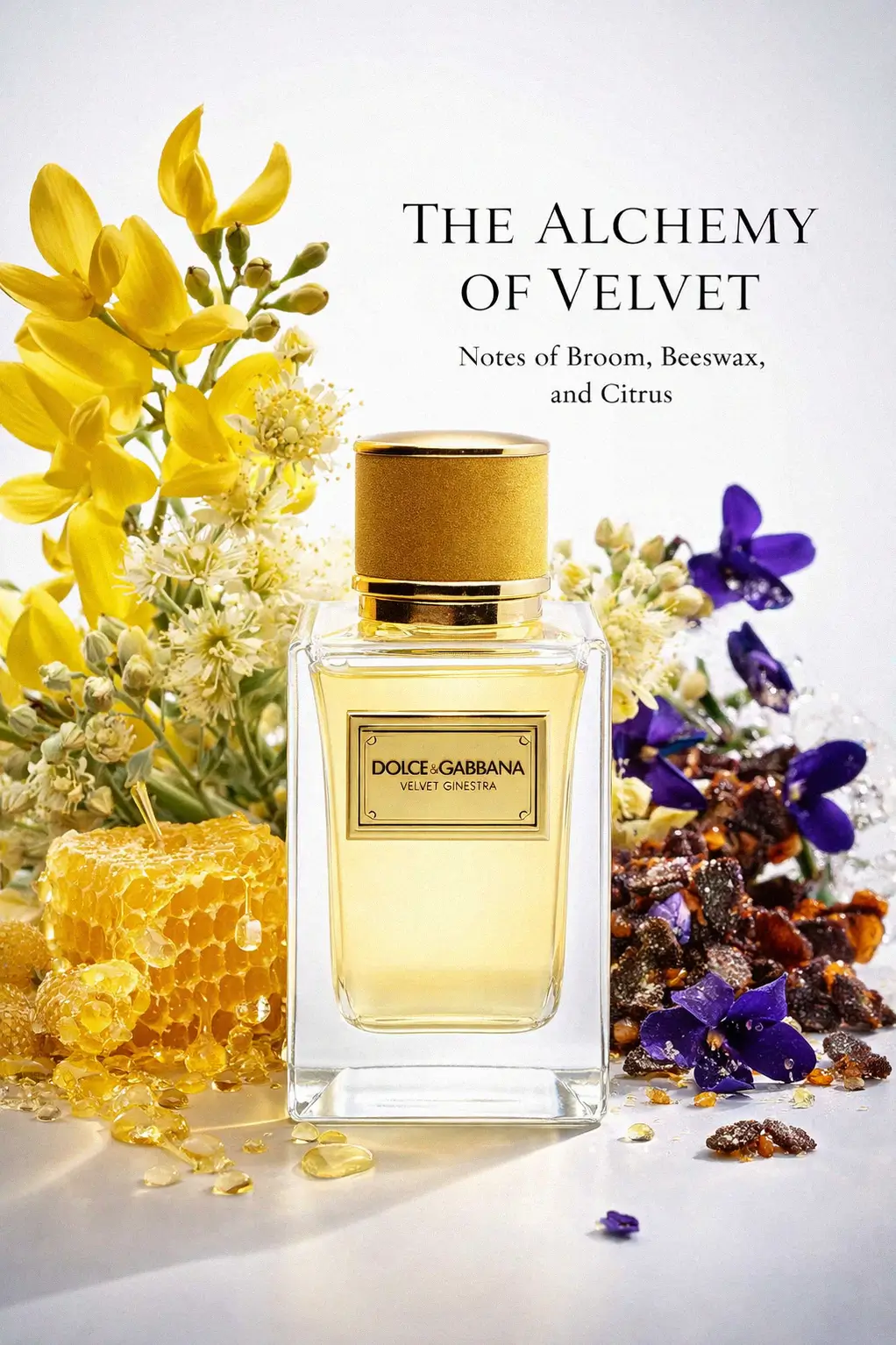 Radiant honeyed floral glow of Velvet Ginestra