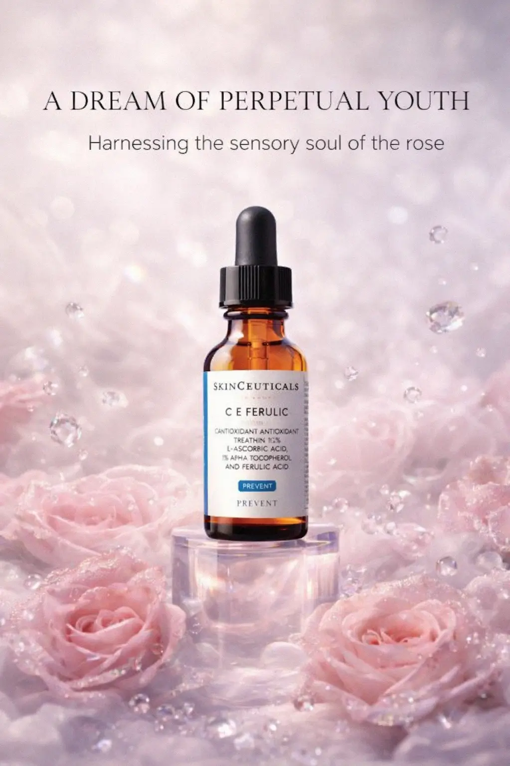 Close up of high potency clinical skincare essentials