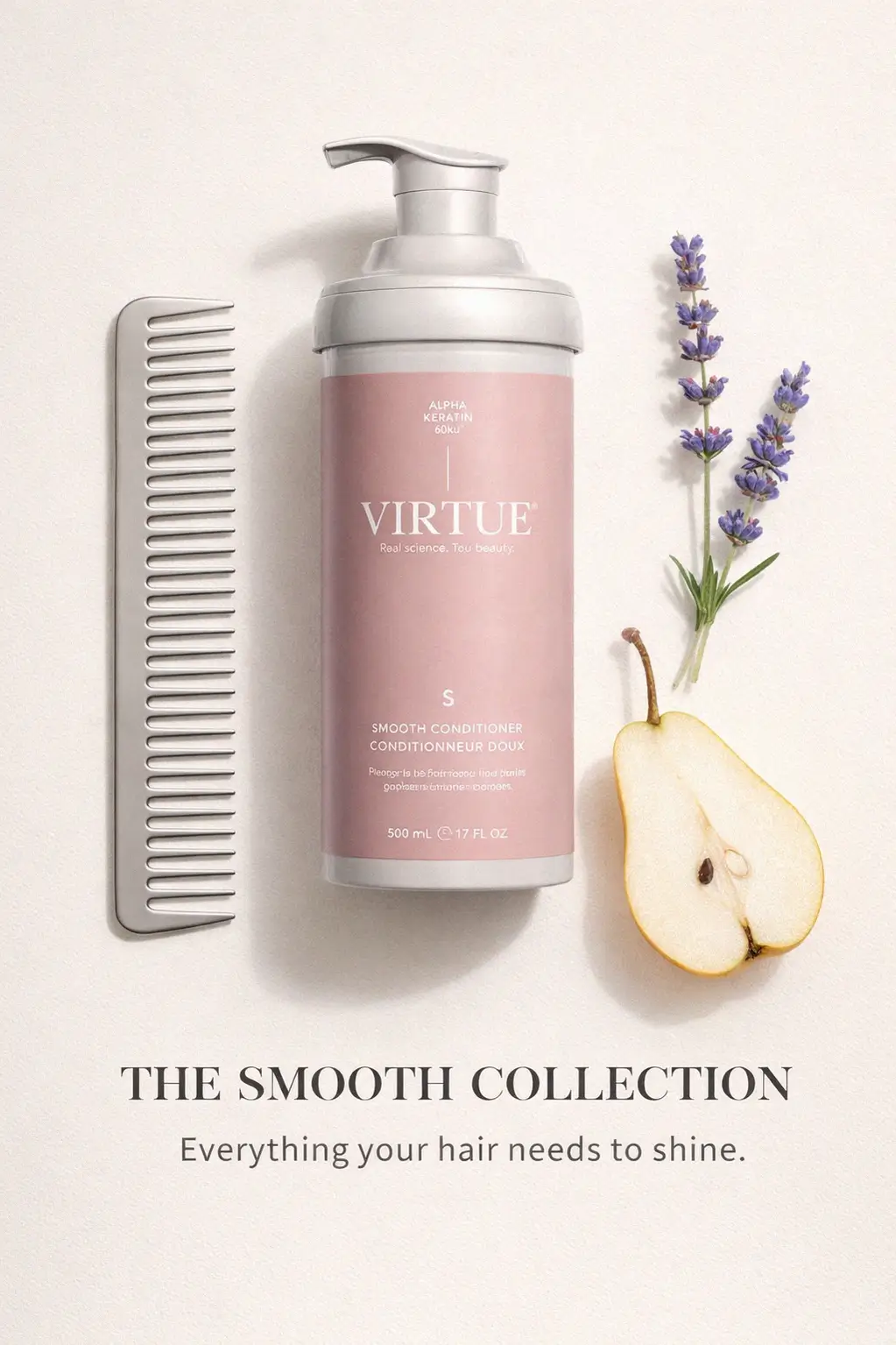 Repaired hair cuticles after using Virtue Labs Smooth
