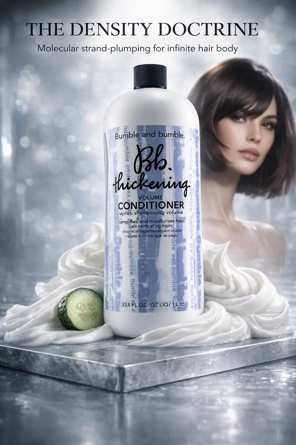 Silky and full hair strands achieved with professional thickening conditioner