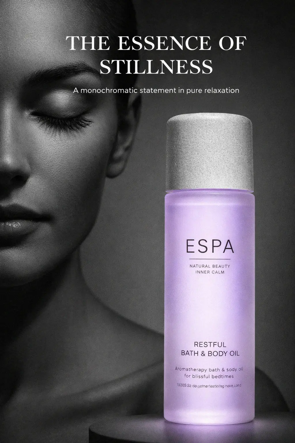 Close up of the silky oil texture