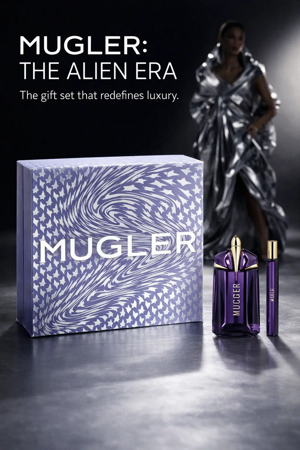 Close up of luxury perfume gift box