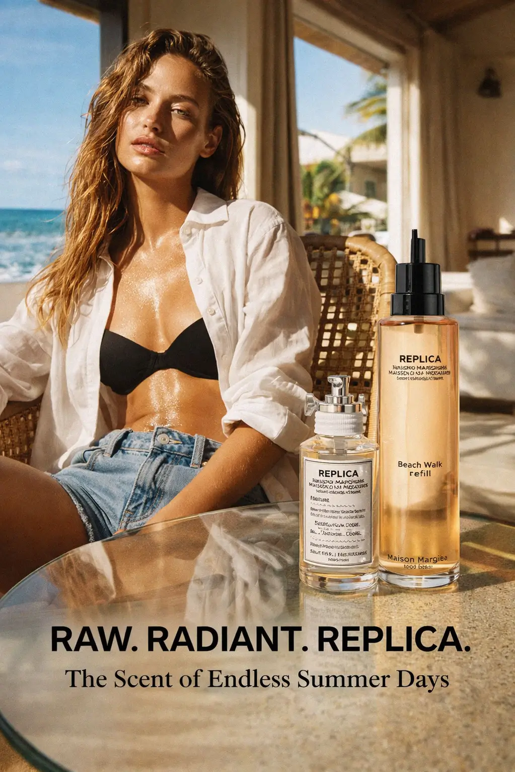 The packaging of the Replica Beach Walk Eau de Toilette Refill Gift Set