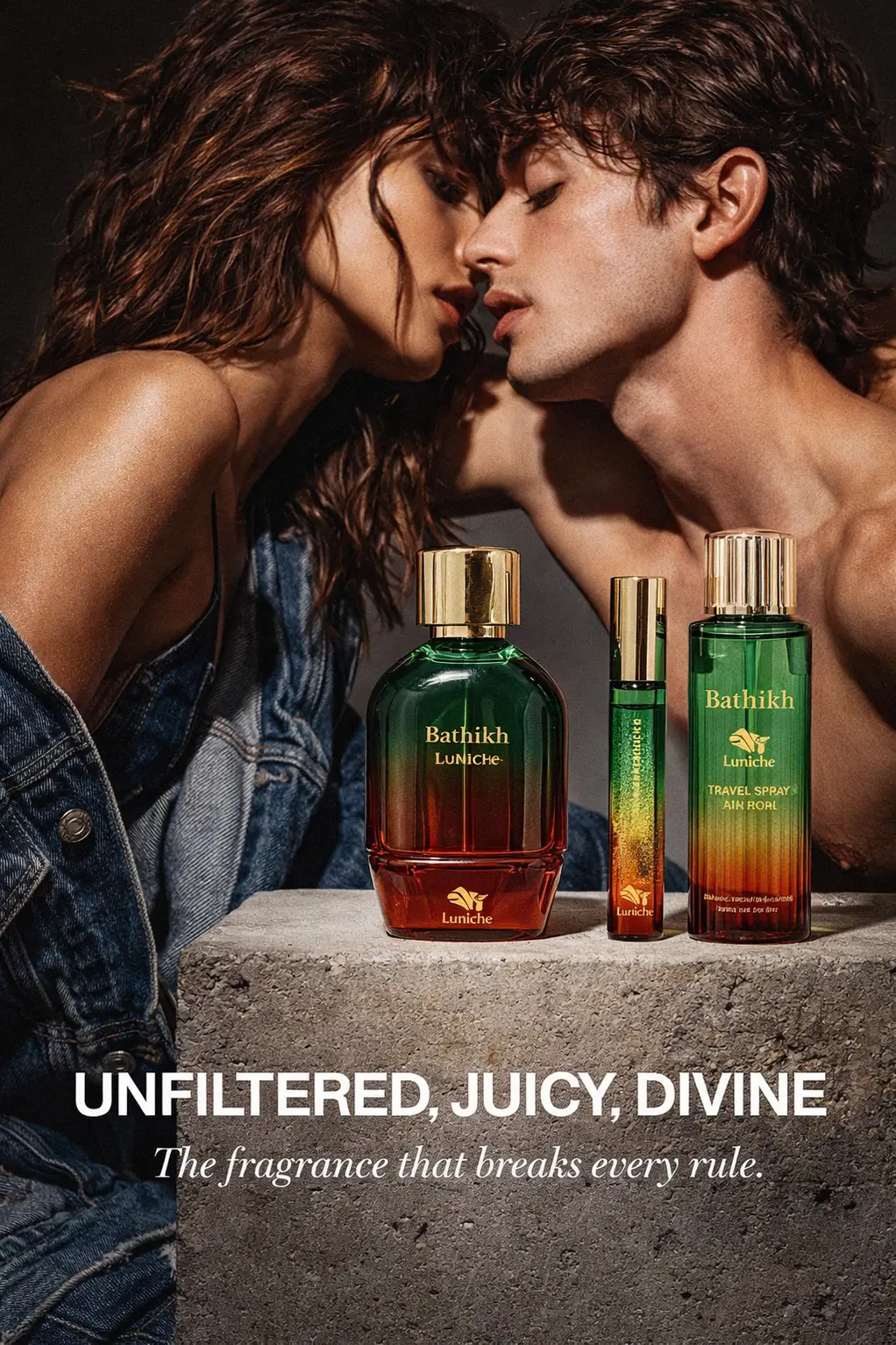 Niche fruity perfume bottle