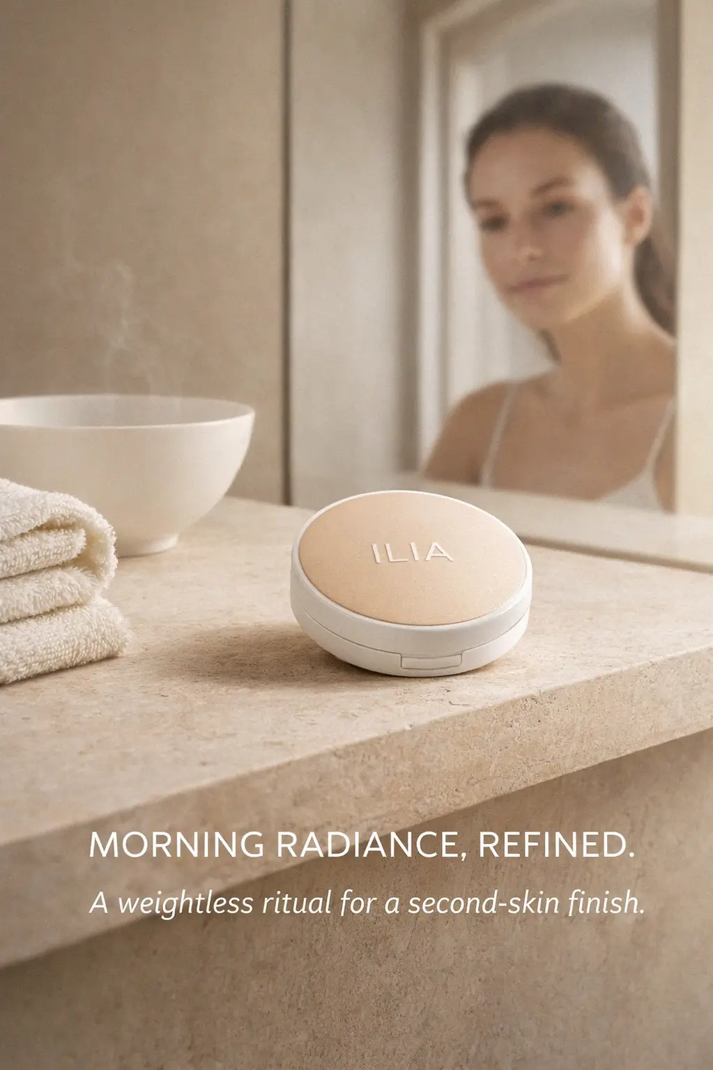 The ILIA True Skin Serum Foundation applied on skin
