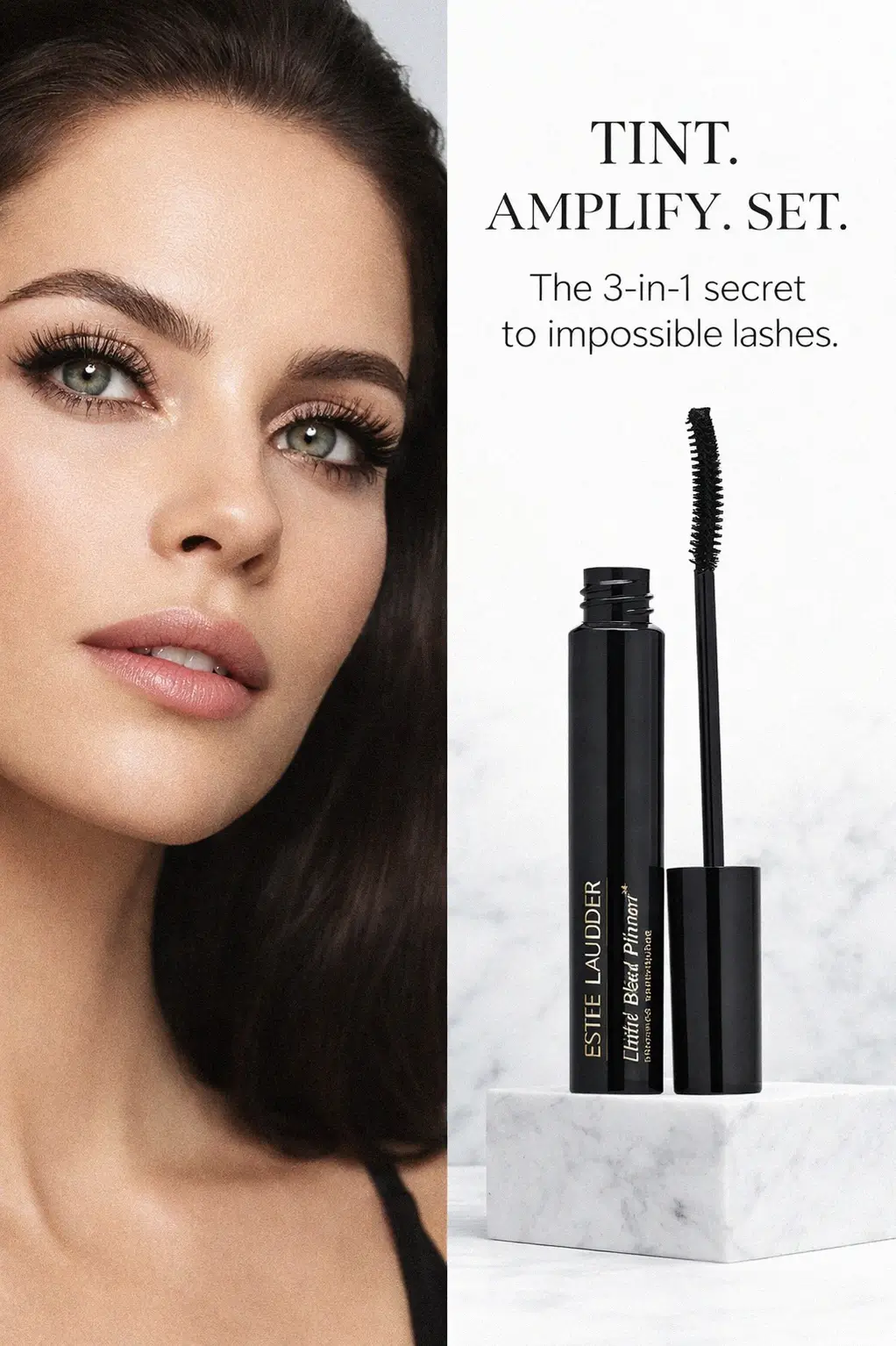 Close up of a precise lash primer brush