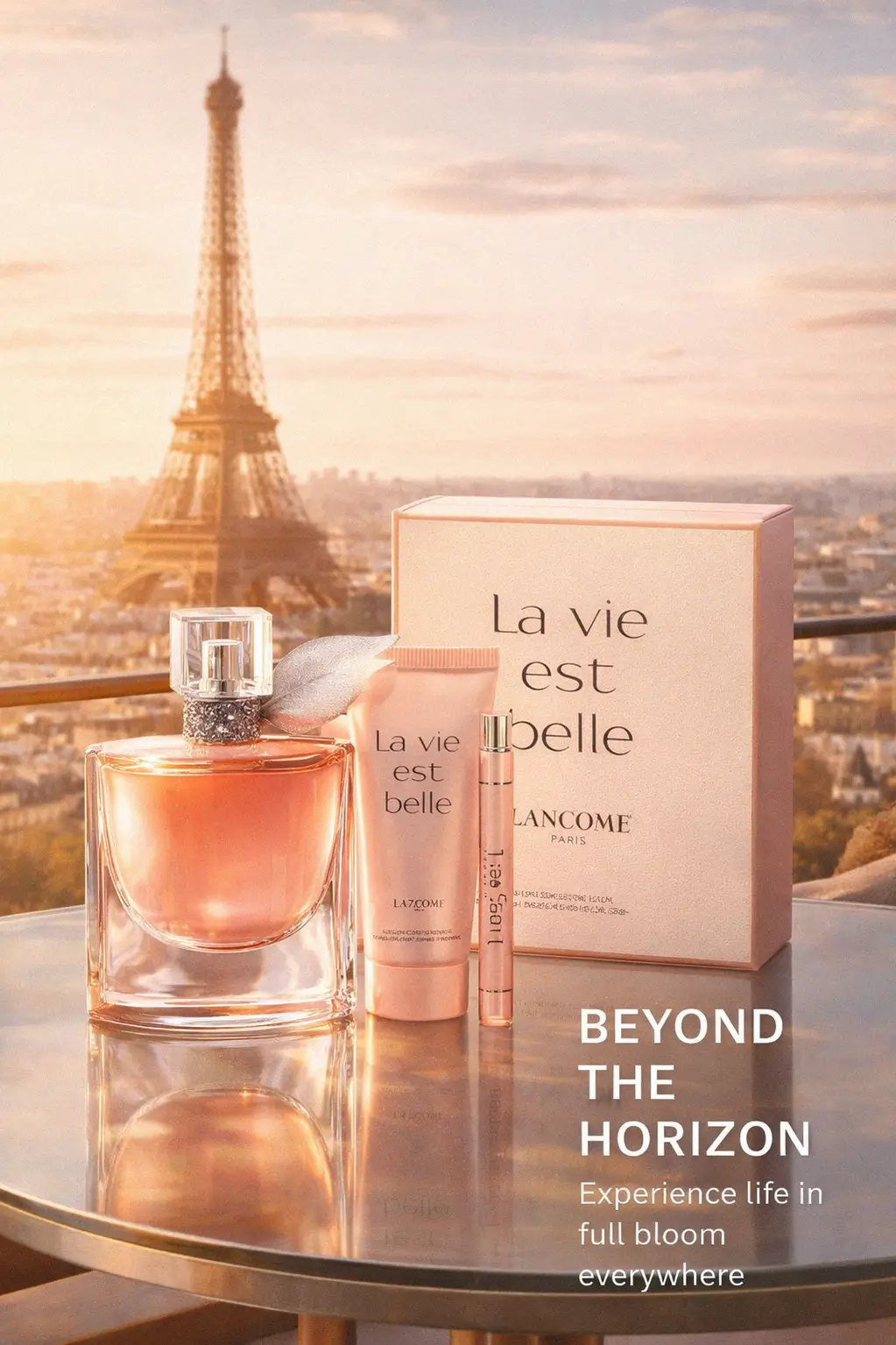 Luxury floral gourmand perfume bottles