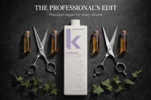 Large professional size bottle of Kevin Murphy Staying.Alive leave-in treatment on a clean white surface.