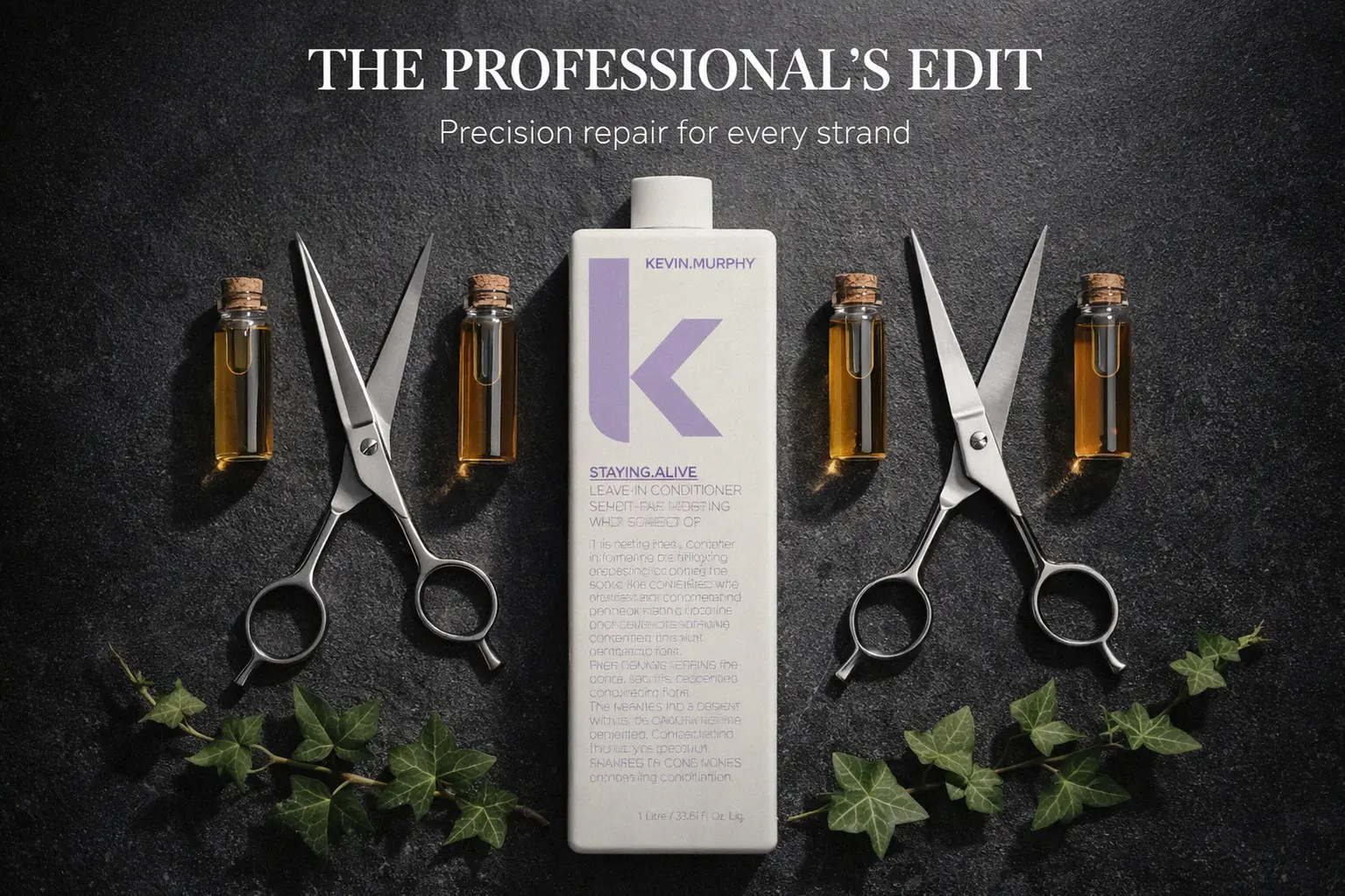 Large professional size bottle of Kevin Murphy Staying.Alive leave-in treatment on a clean white surface.