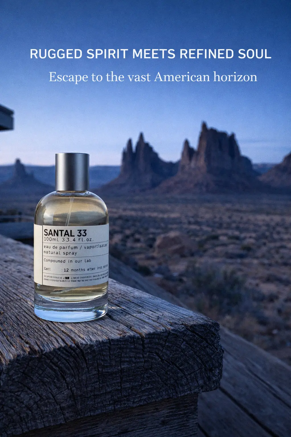 Smoked sandalwood and leather scent profile