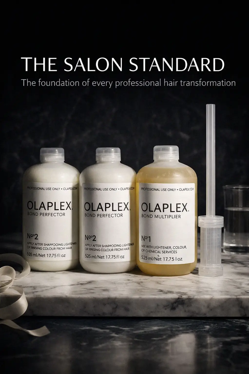 Salon grade hair treatment kit display