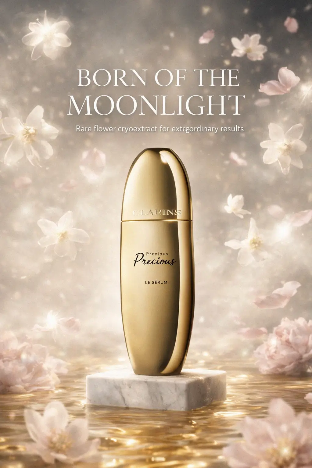 Luxury face serum texture detail