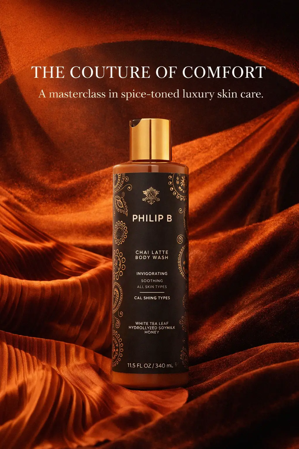 The rich texture of a luxury body wash