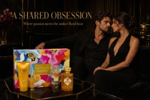 Four-piece Mush Mush Oriental Nibres Pour Femme Gift Set in elegant packaging.