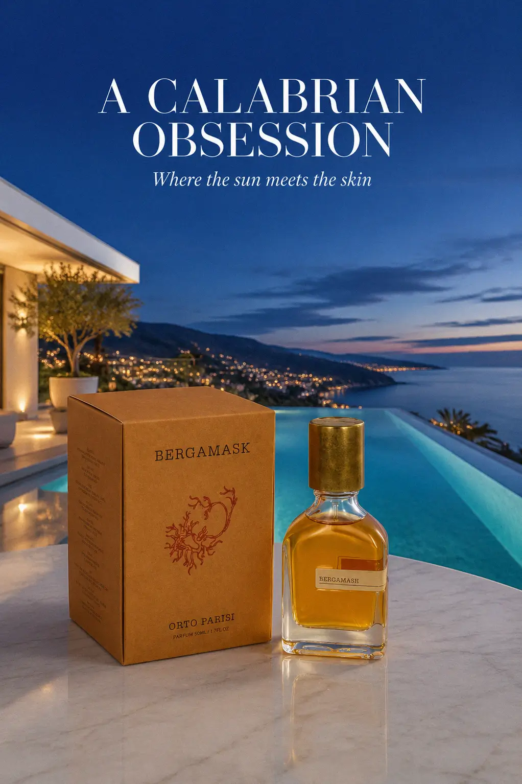 Close up of the Orto Parisi Bergamask Parfum bottle and cap details