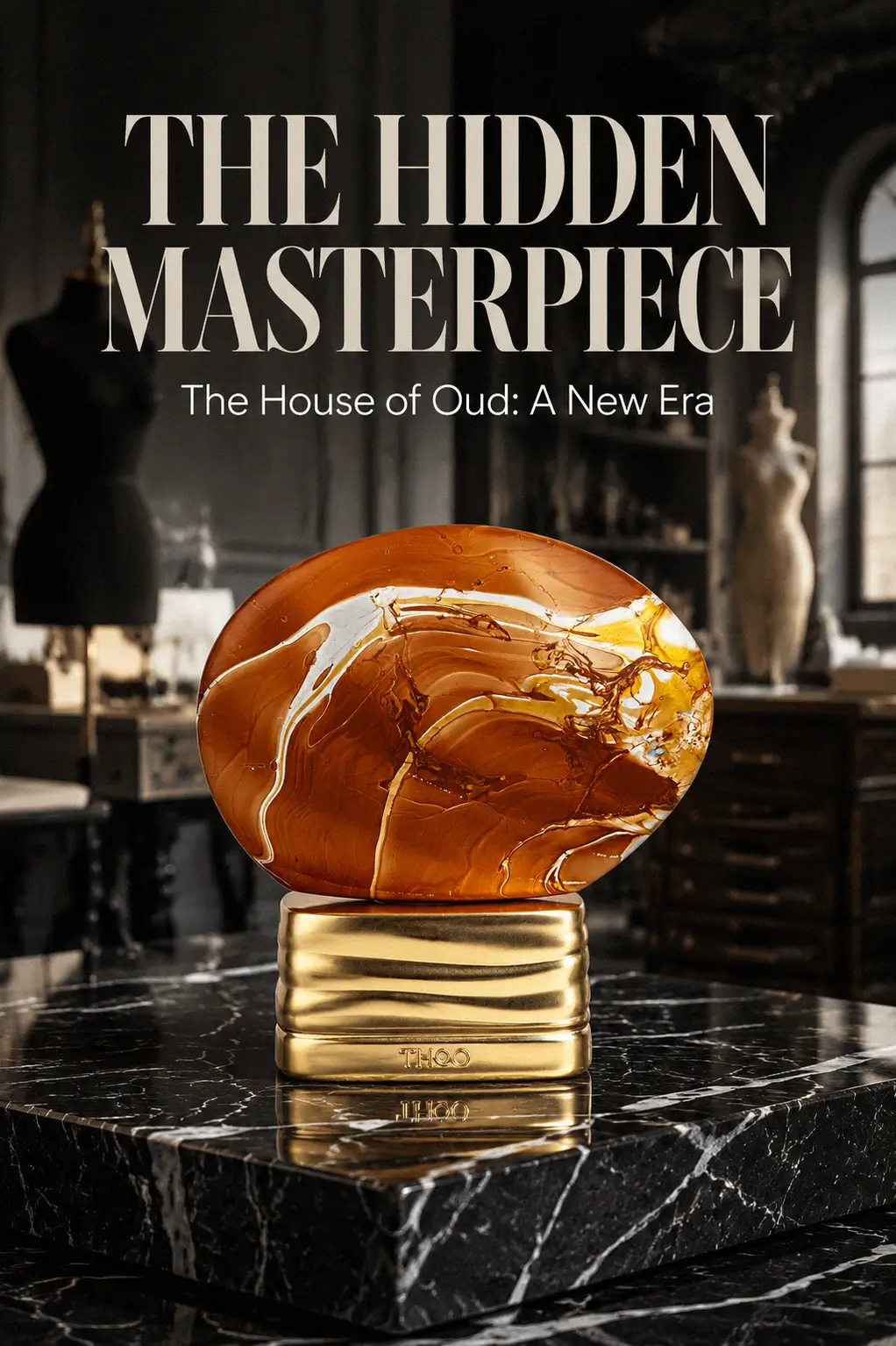 Artistic scent ritual for a niche fragrance