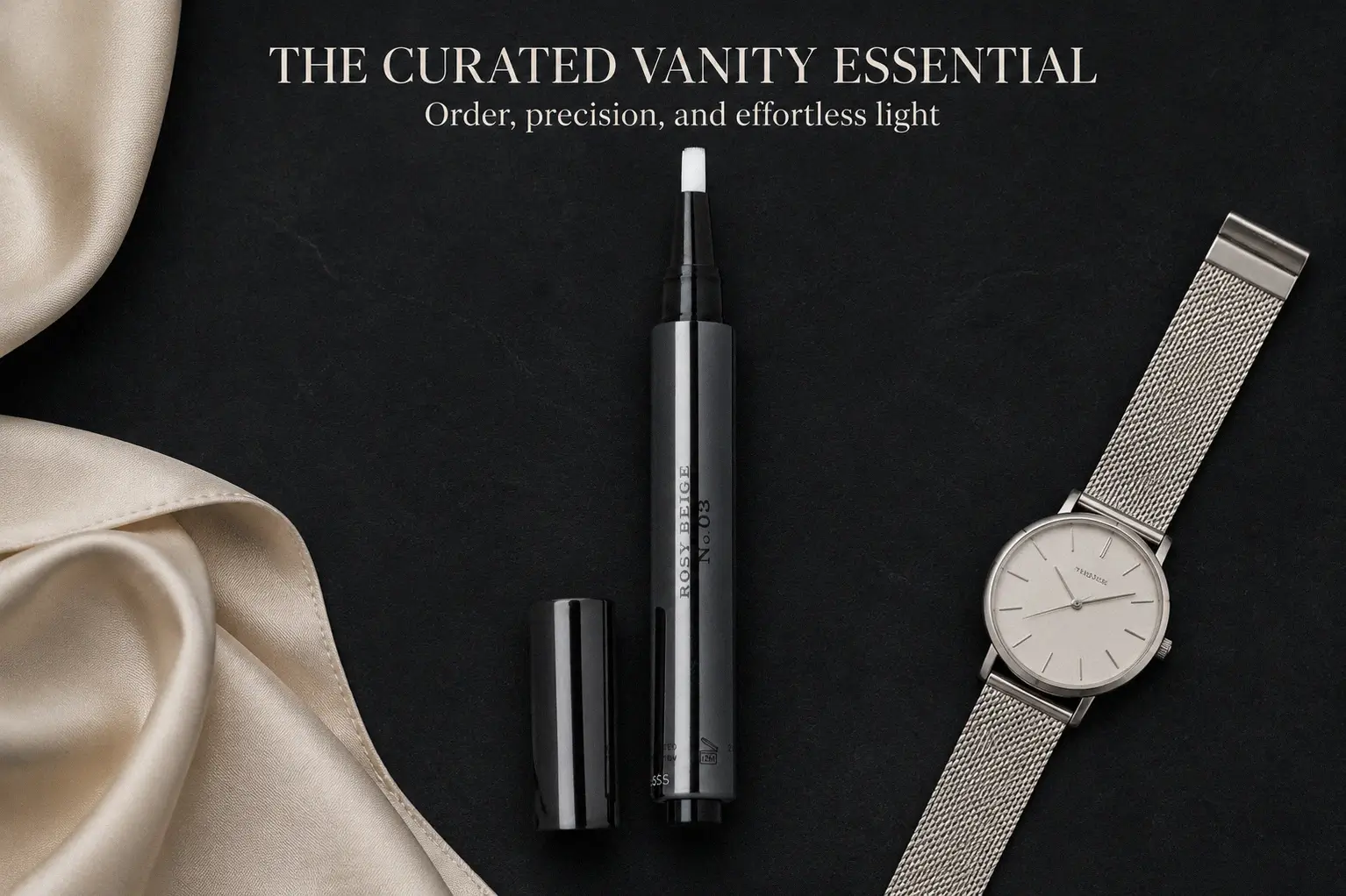 Burberry Sheer Luminous Concealer click-pen with an integrated soft brush applicator for precise beauty application.