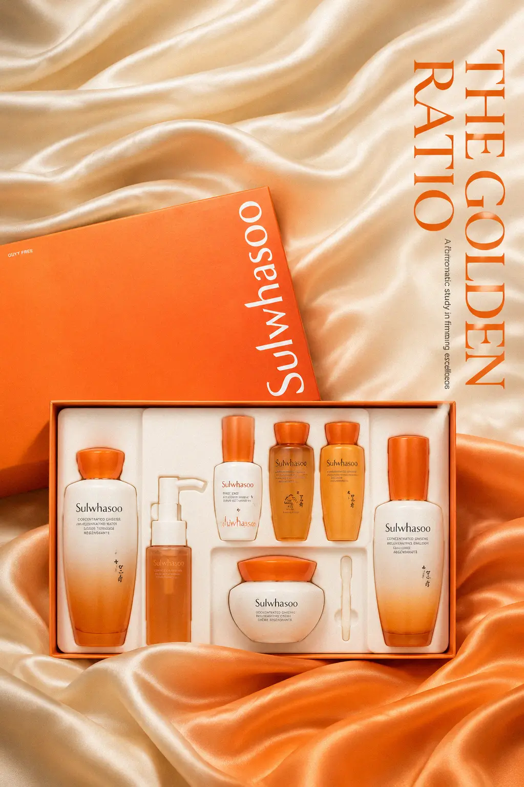 Comprehensive skincare routine components from the Sulwhasoo collection