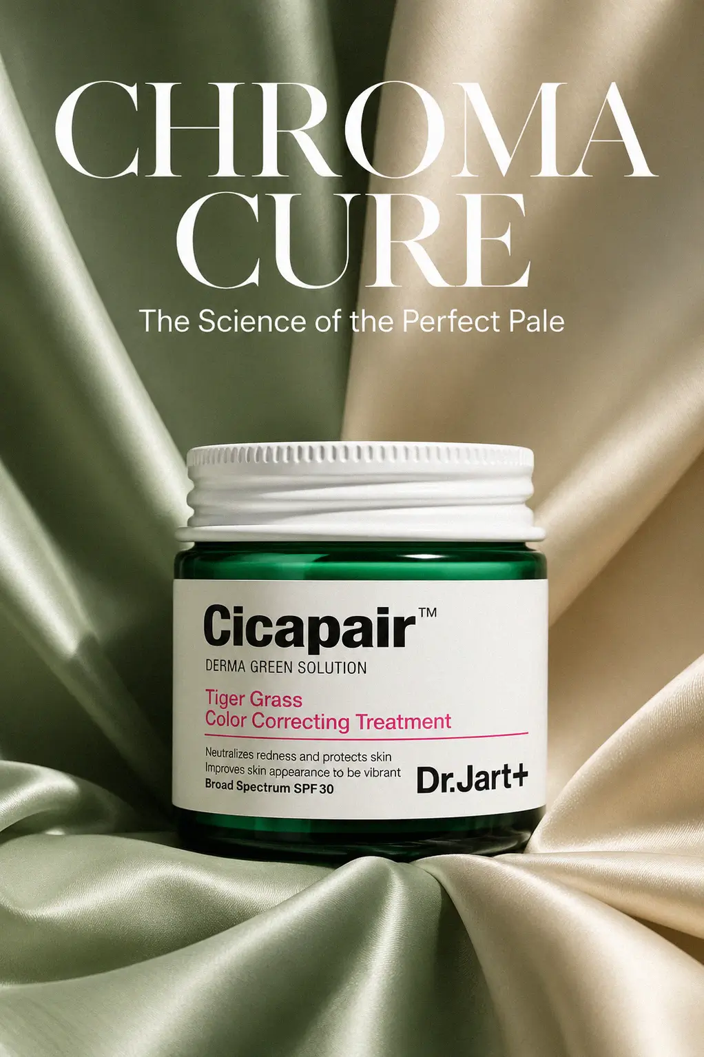 Dr. Jart+ Cicapair color correcting cream on vanity