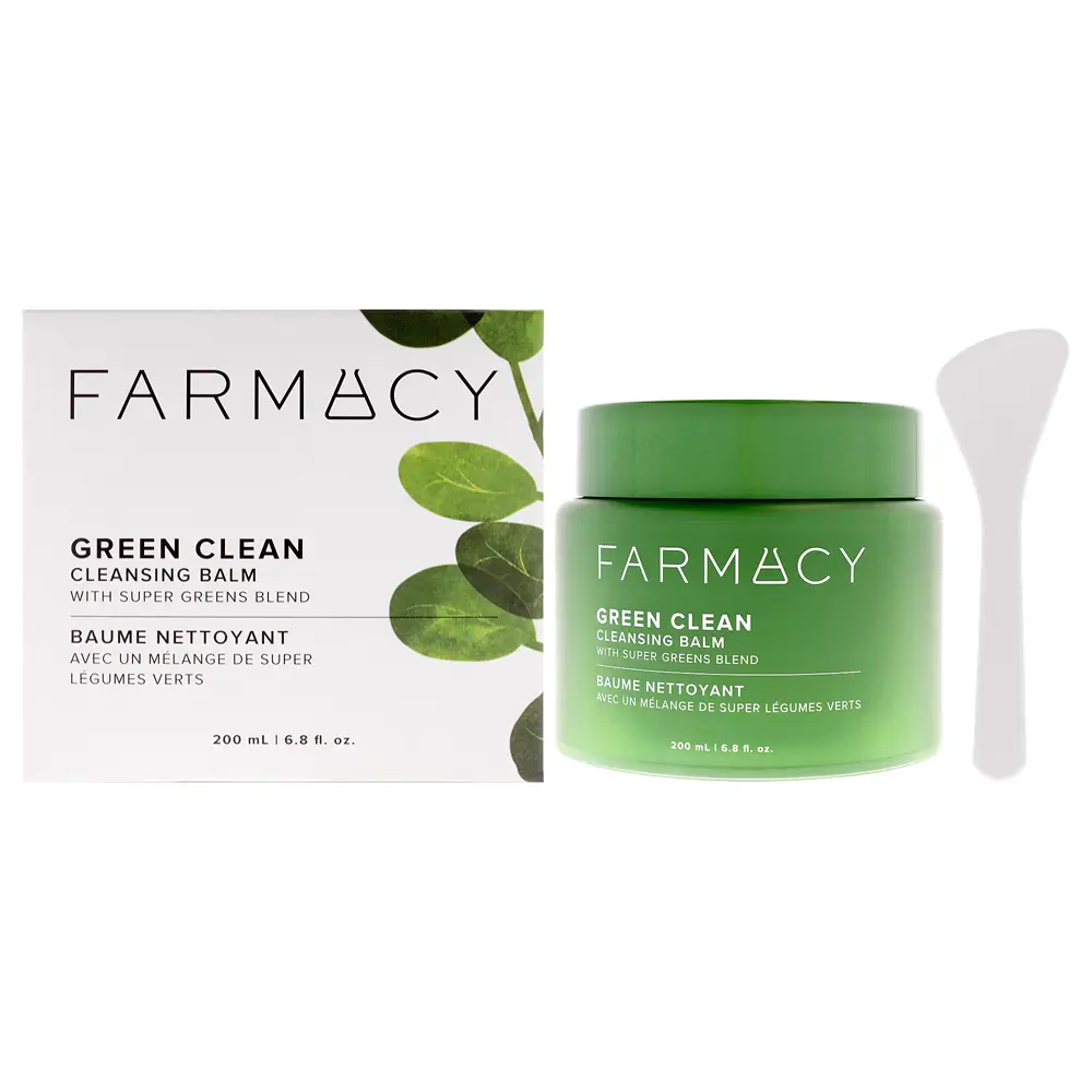 Farmacy Green Clean Cleansing Balm on a marble vanity