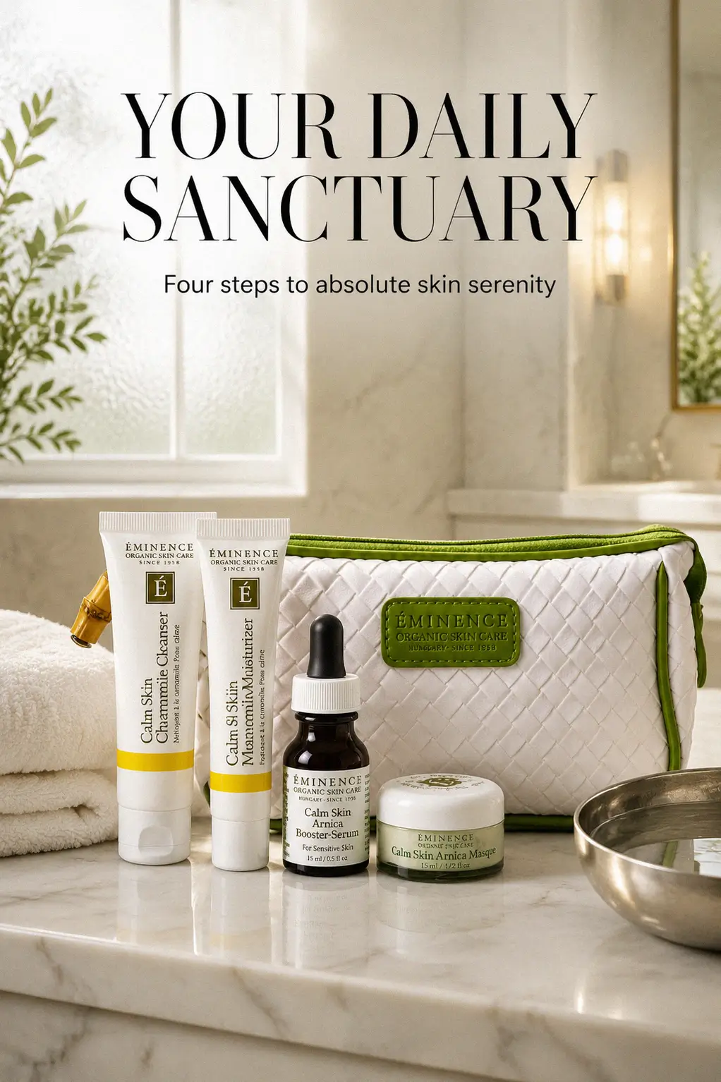 Polished organic skincare essentials for a calm complexion