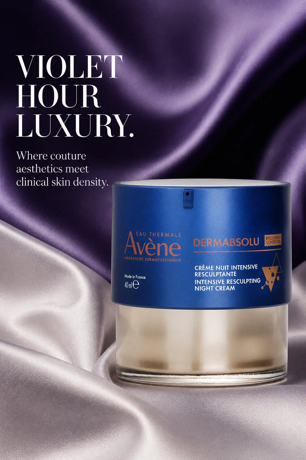 Nightly skincare ritual with Avène resculpting cream