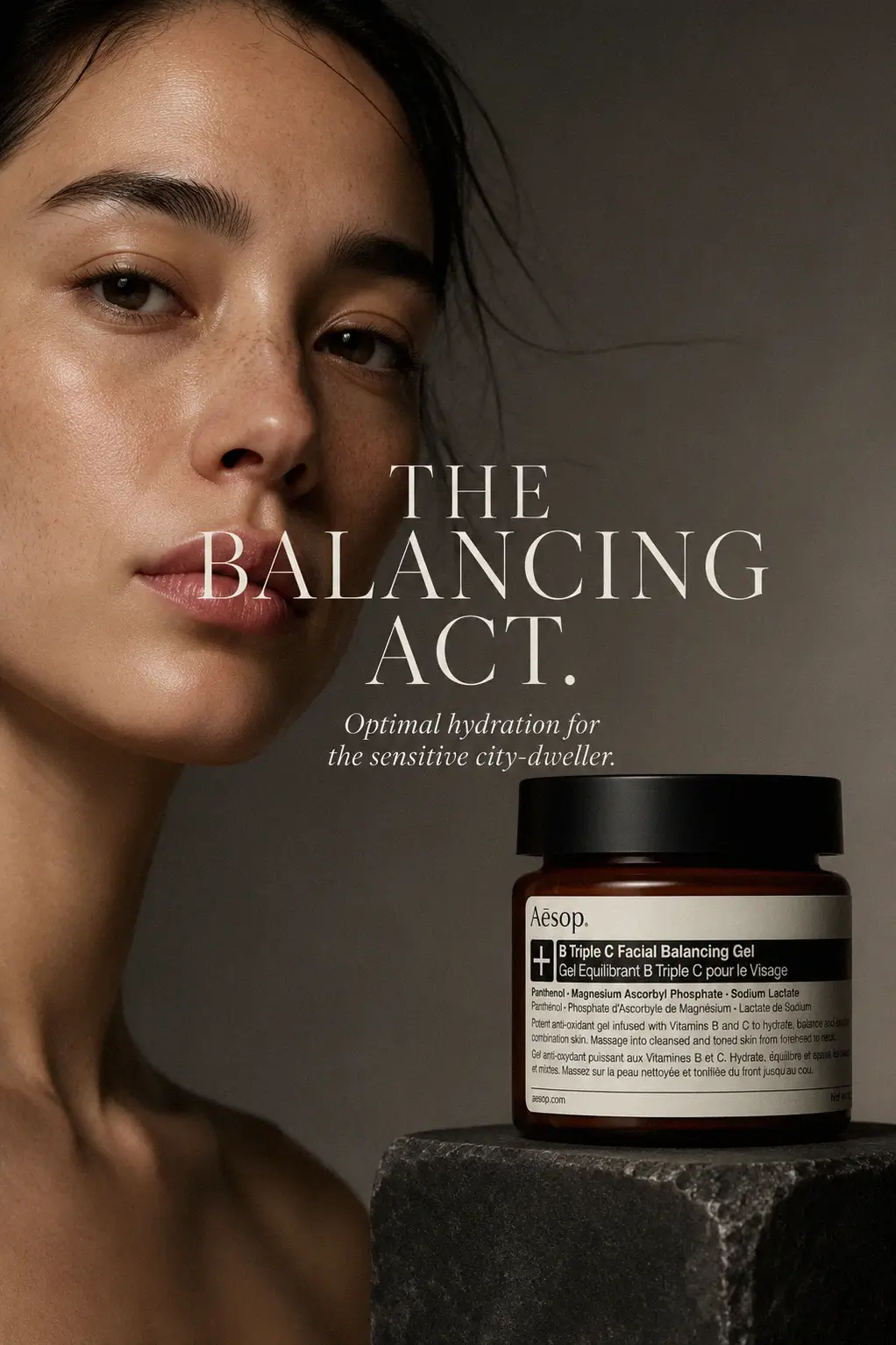 Viscous gel texture for skin balancing