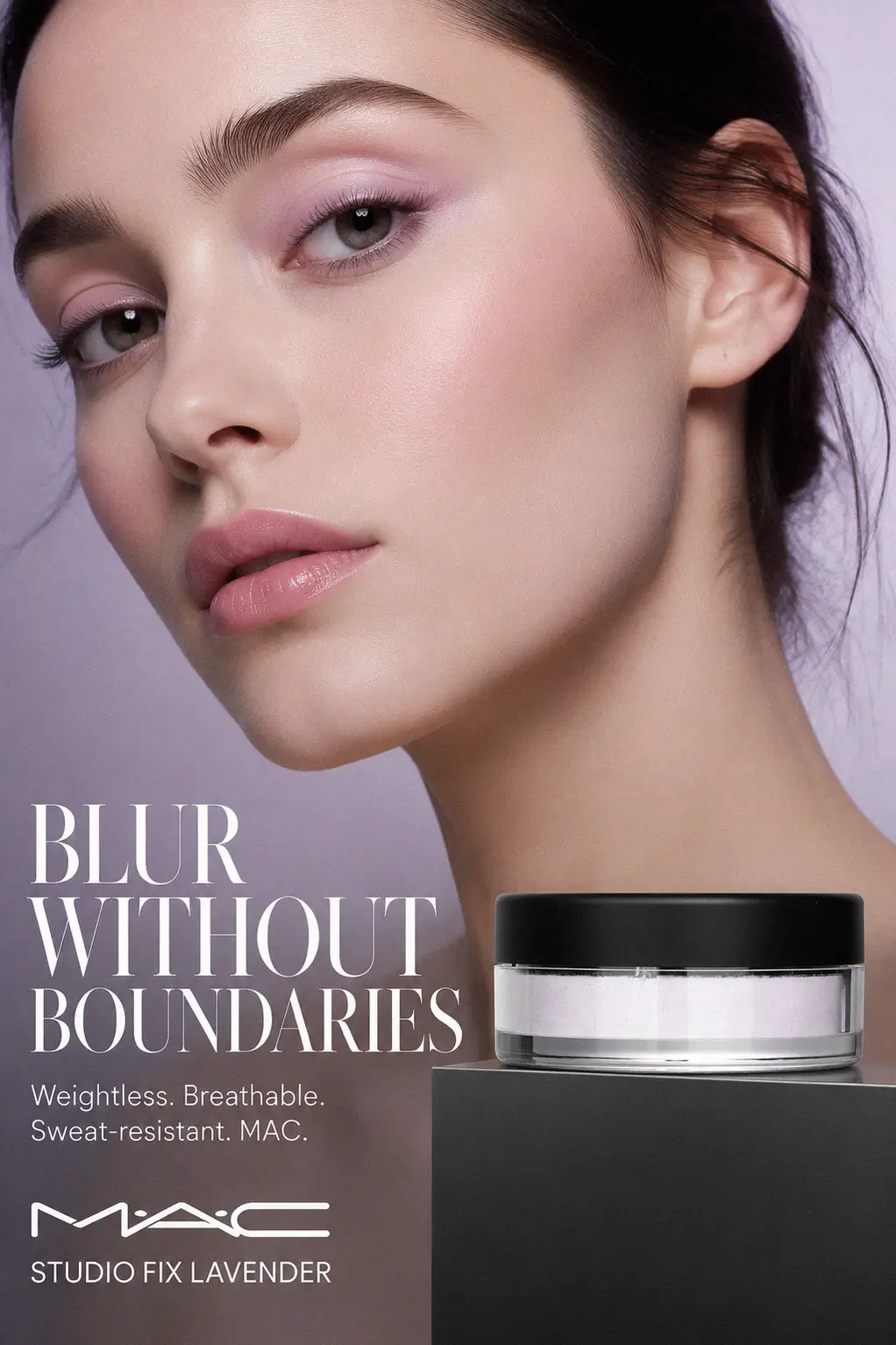 Polished matte finish loose setting powder