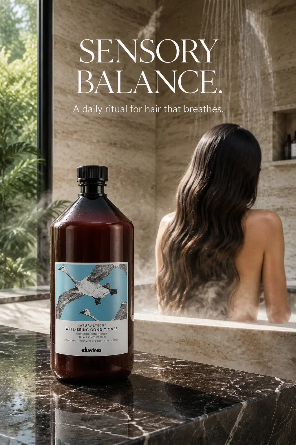 Close up of the silky texture of high end conditioner
