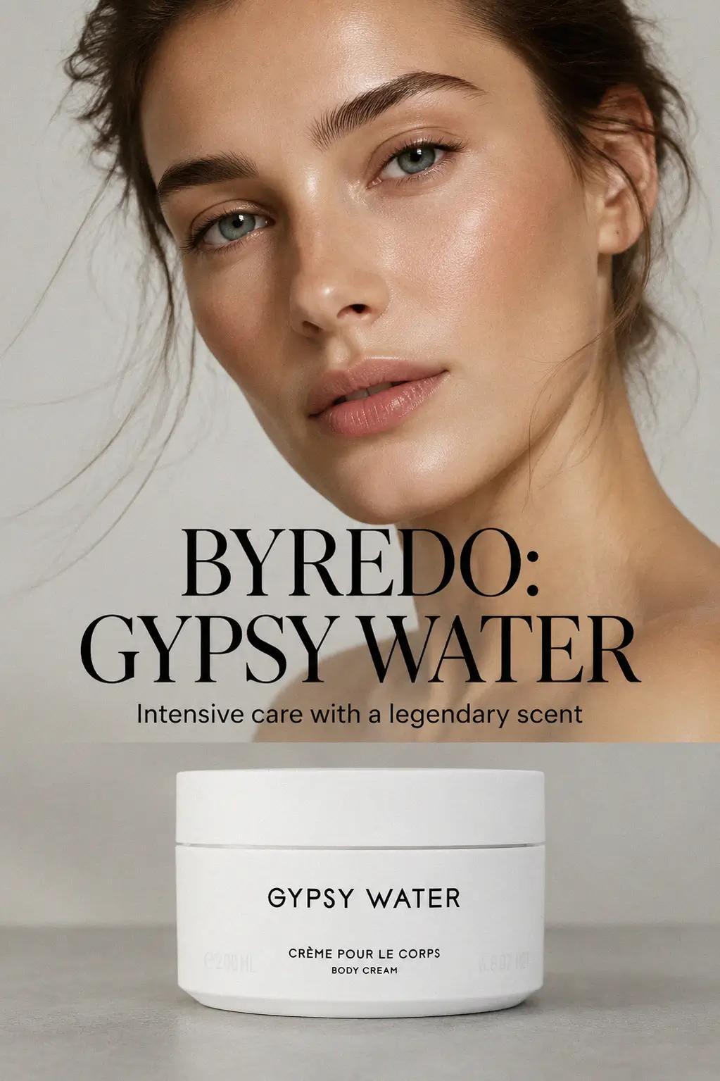 Byredo Gypsy Water Body Cream in its signature minimalist packaging