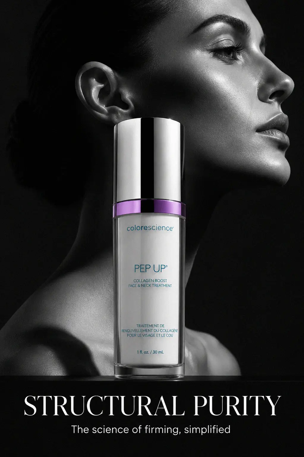 Close up texture of a lightweight peptide cream