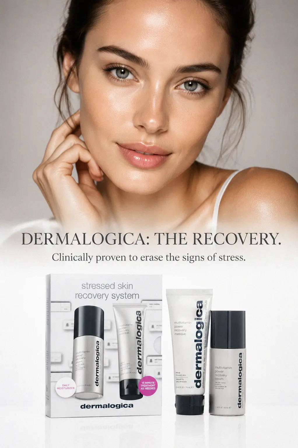 Dermalogica skin recovery mask and cream tubes