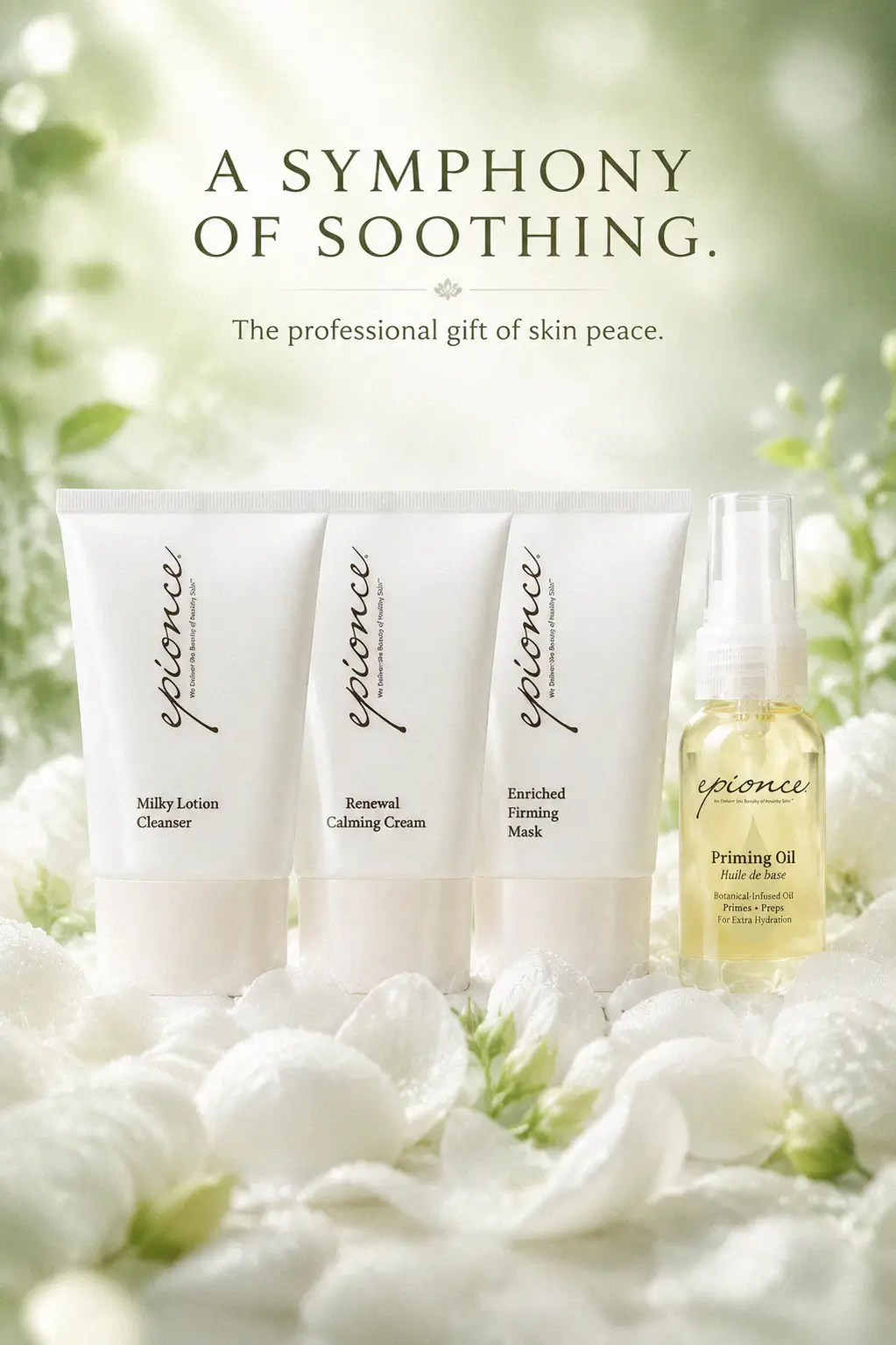 Epionce Essential Recovery Kit skincare bottles