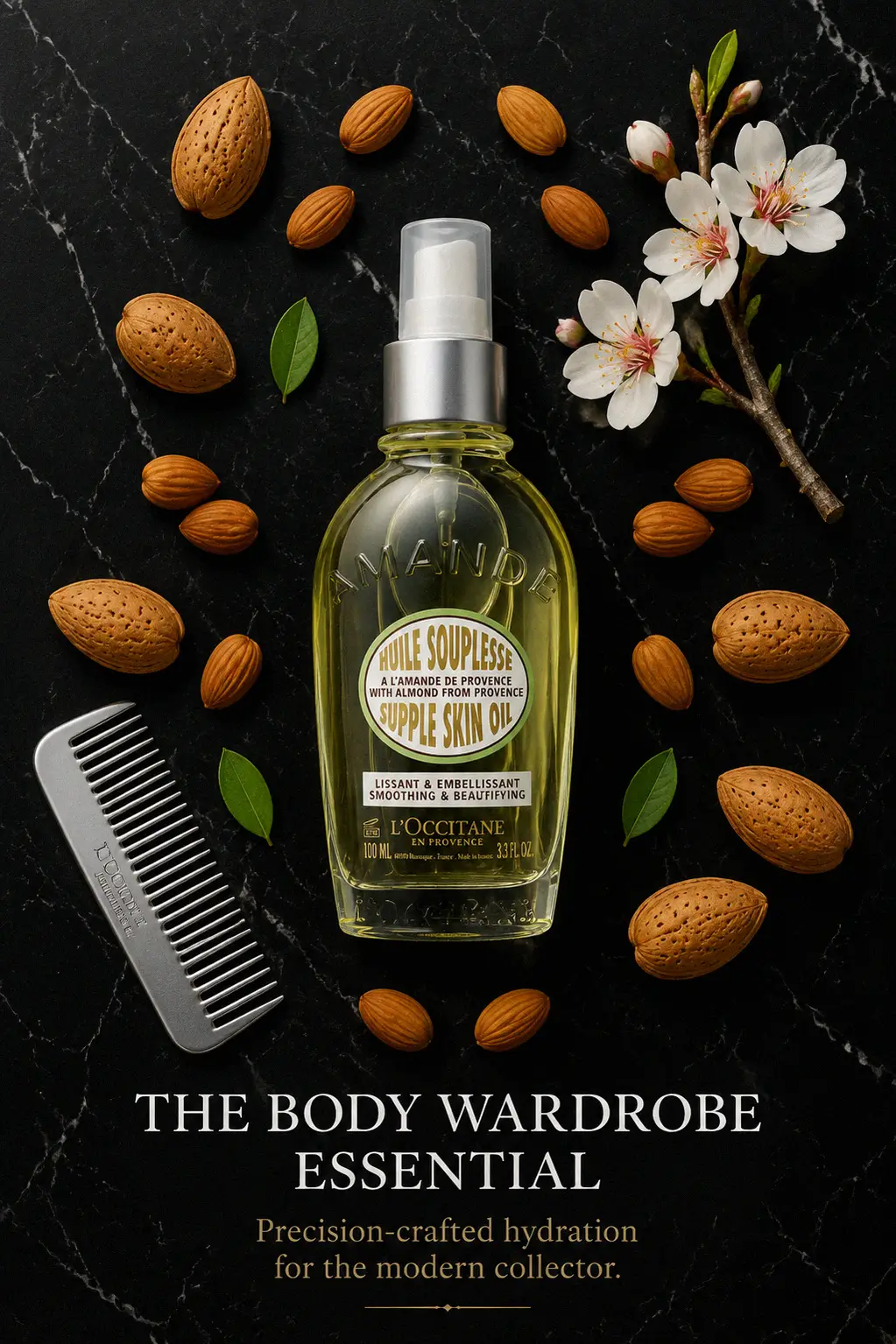 L'Occitane Almond Supple Skin Oil texture detail