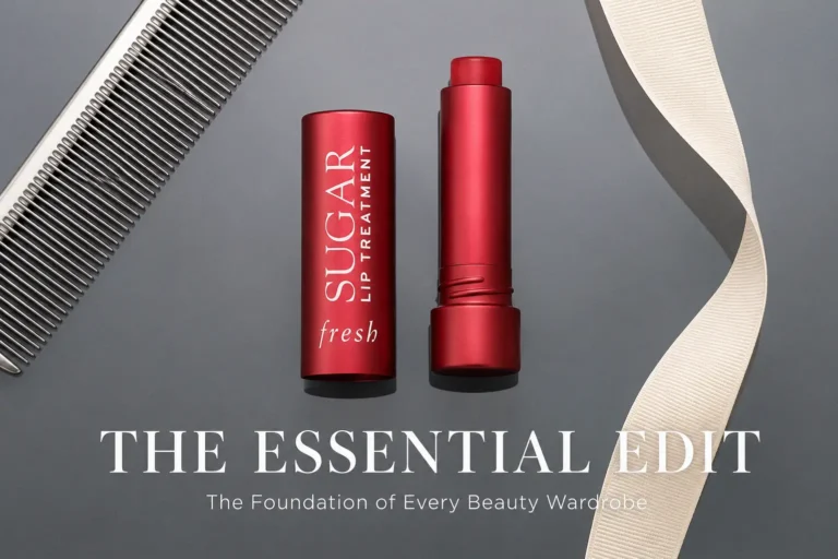 A Fresh Sugar Lip Treatment stick applicator with a smooth, buttery texture and premium packaging.