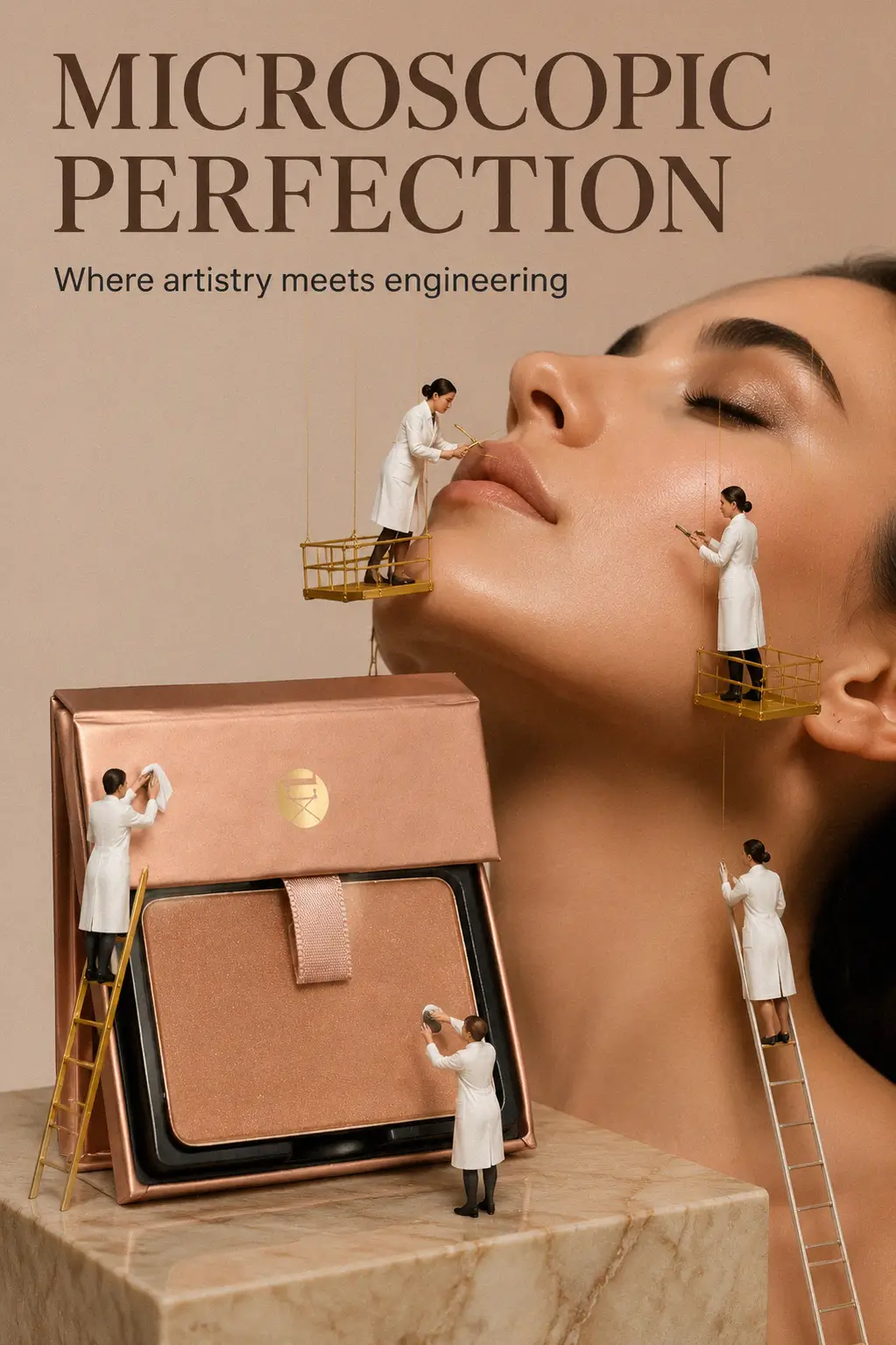 A sun-drenched makeup finish