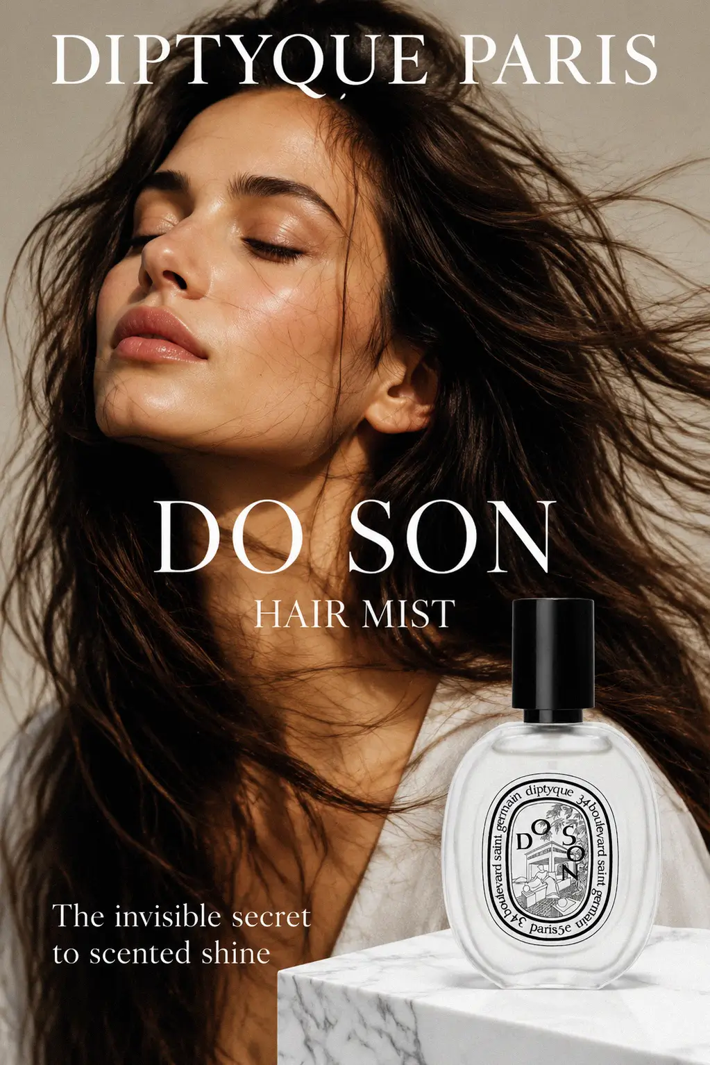 A scented veil for hair