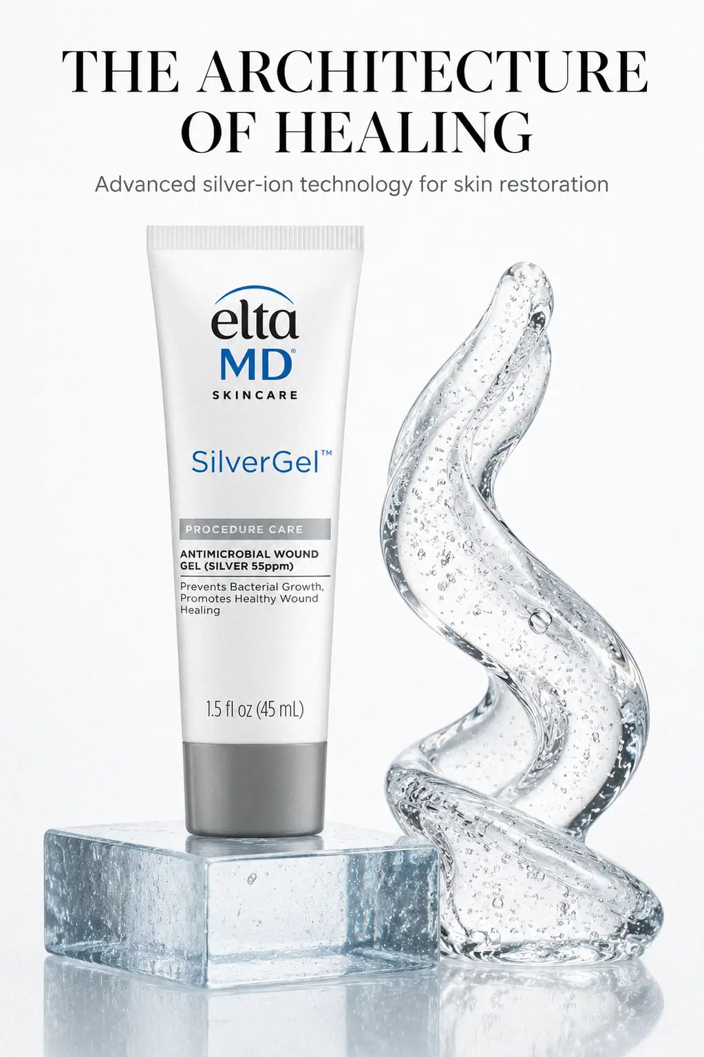 Professional silver wound gel for skin recovery