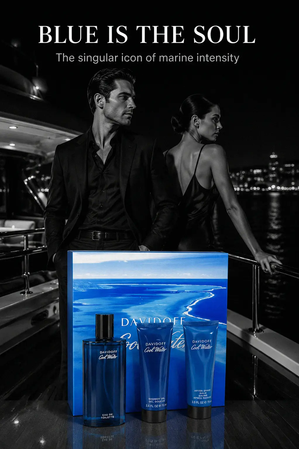Davidoff Cool Water 5-Piece grooming essentials for all-day freshness