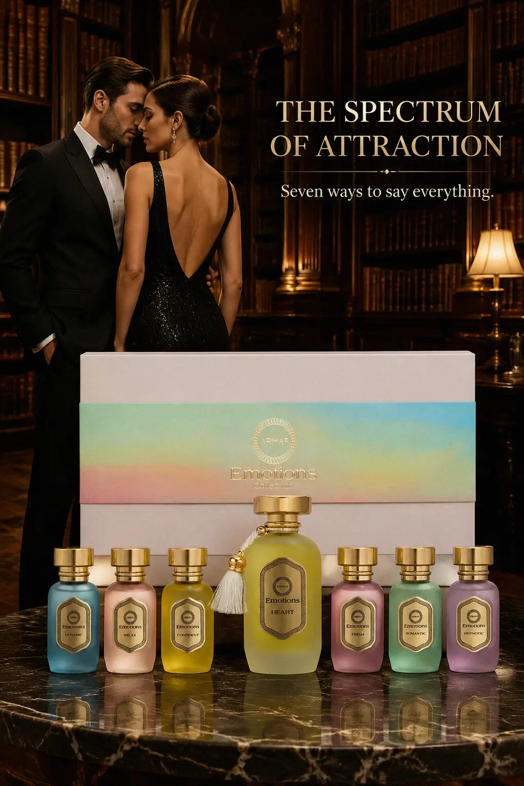 Close up of the Armaf Emotions gift set